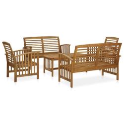 Salon de 5 pcs Bois d'acacia solide