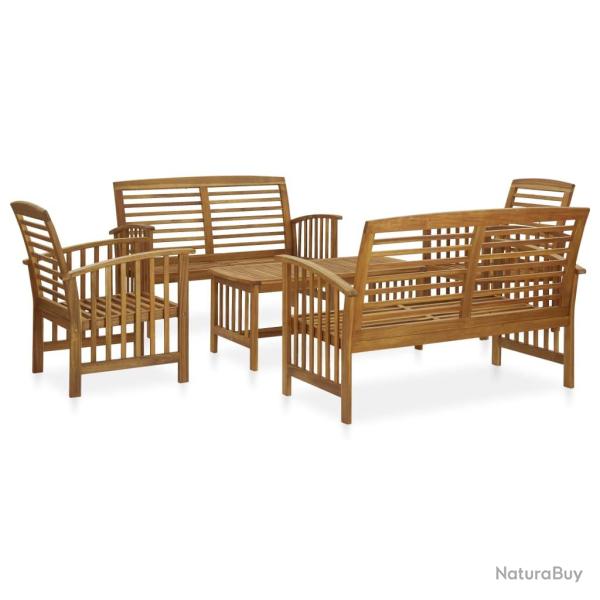 Salon de 5 pcs Bois d'acacia solide