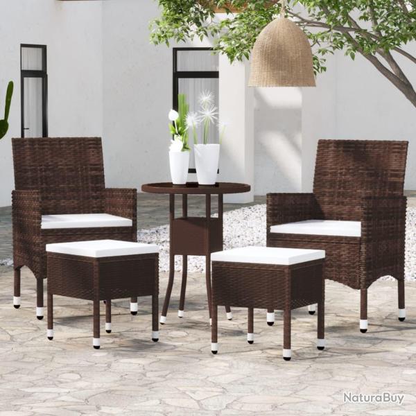 Salon de 5 pcs R�sine tress�e Marron