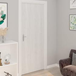 Films autoadh&eacute;sifs pour portes 4 pcs Bois blanc 210x90 cm PVC