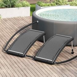 Panneaux de chauffage solaire de piscine courb&eacute;s 2 pcs 110x65cm