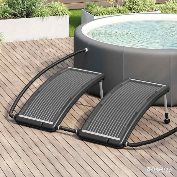 Panneaux de chauffage solaire de piscine courb�s 2 pcs 110x65cm