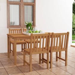 Ensemble de salle &agrave; manger de 5 pi&egrave;ces 150 x 90 cm en bois de teck massif