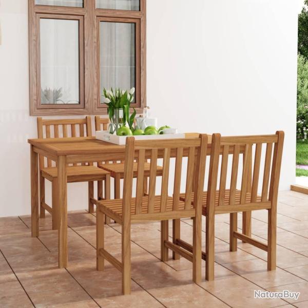 Ensemble de salle � manger de 5 pi�ces 150 x 90 cm en bois de teck massif