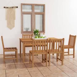 Ensemble de salle &agrave; manger de 7 pi&egrave;ces 150 x 90 cm en bois de teck massif