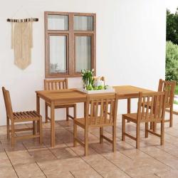 Ensemble de salle &agrave; manger, 7 pi&egrave;ces, en bois de teck massif, 200 &times; 100 cm
