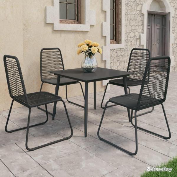 Ensemble � manger de 5 pcs PVC r�sine tress�e noir