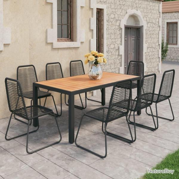 Ensemble � manger de 9pcs PVC r�sine tress�e noir marron
