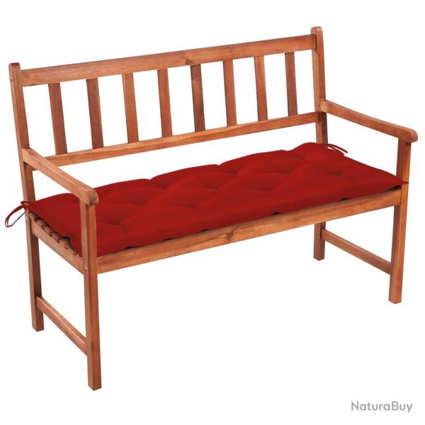 Banc de avec coussin 120 cm Bois d'acacia massif