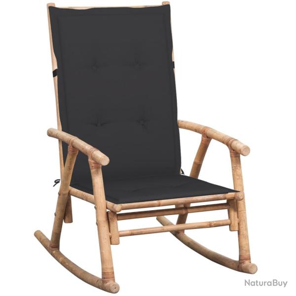 Chaise � bascule avec coussin Bambou