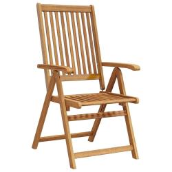 Chaises pliables de lot de 4 Bois d'acacia solide