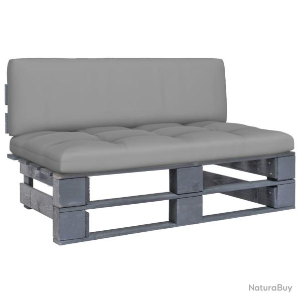 Canap� central palette de Gris Bois de pin impr�gn�