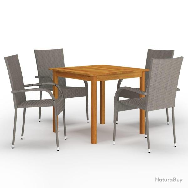 Ensemble � manger de 5 pcs Gris