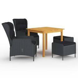 Ensemble &agrave; manger de 5 pcs Gris fonc&eacute;
