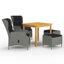 Ensemble &agrave; manger de 5 pcs Gris clair
