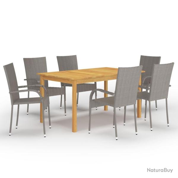 Ensemble � manger de 7 pcs Gris