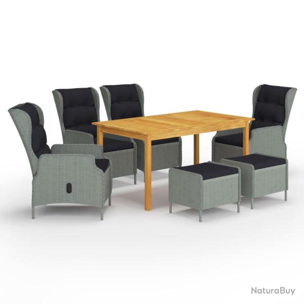 Ensemble � manger de 7 pcs Gris clair