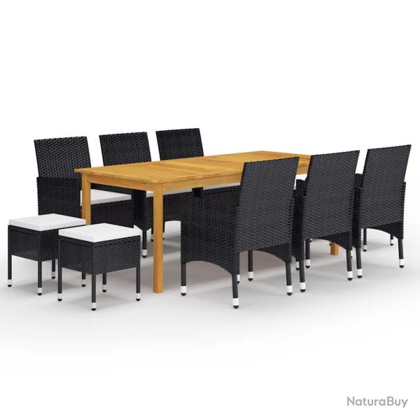 Ensemble � manger de 11 pcs Noir