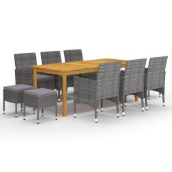 Ensemble &agrave; manger de 11 pcs Gris