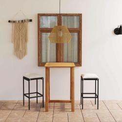 Ensemble de bar de avec coussins 3 pcs Noir