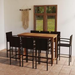 Ensemble de bar de 9 pcs Marron
