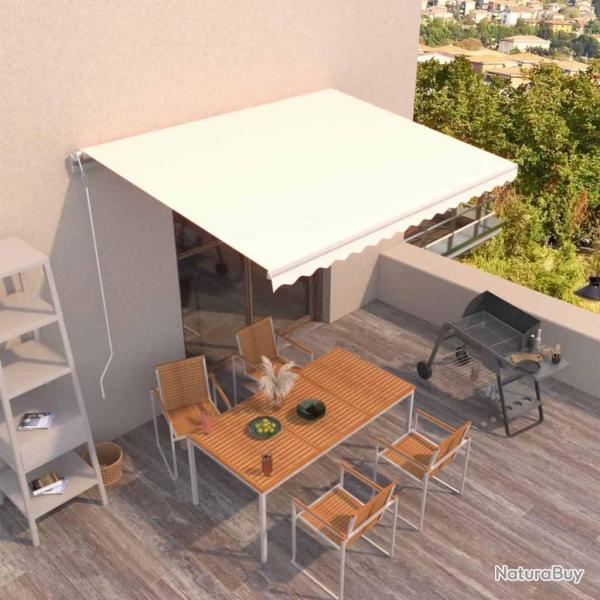 Auvent r�tractable automatique 450x300 cm Cr�me