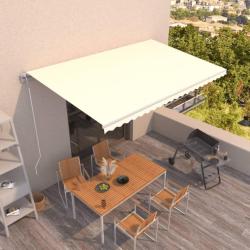 Auvent r&eacute;tractable automatique 500x300 cm Cr&egrave;me