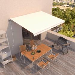 Auvent r&eacute;tractable automatique 450x350 cm Cr&egrave;me