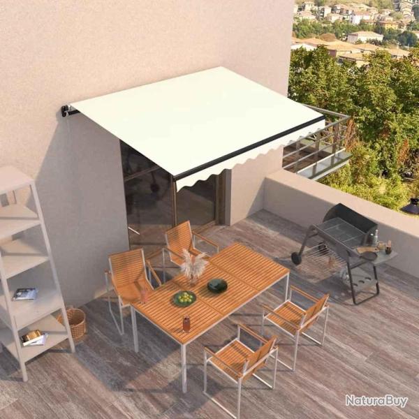 Auvent manuel r�tractable 350x250 cm Cr�me