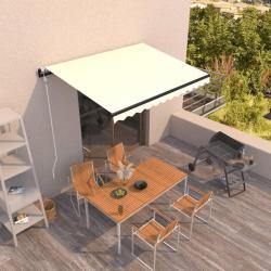 Auvent r&eacute;tractable automatique 350x250 cm Cr&egrave;me