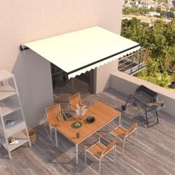 Auvent r&eacute;tractable automatique 450x350 cm Cr&egrave;me