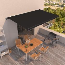 Auvent r&eacute;tractable automatique 500x350 cm Anthracite