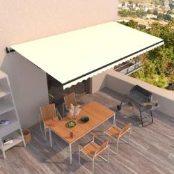 Auvent r&eacute;tractable automatique 600x350 cm Cr&egrave;me