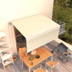 Auvent r&eacute;tractable automatique avec store 3x2,5 m Cr&egrave;me