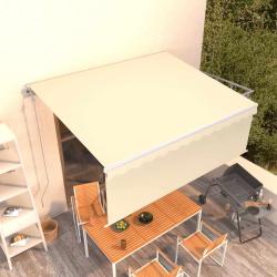 Auvent automatique r&eacute;tractable avec store 4x3 m Cr&egrave;me