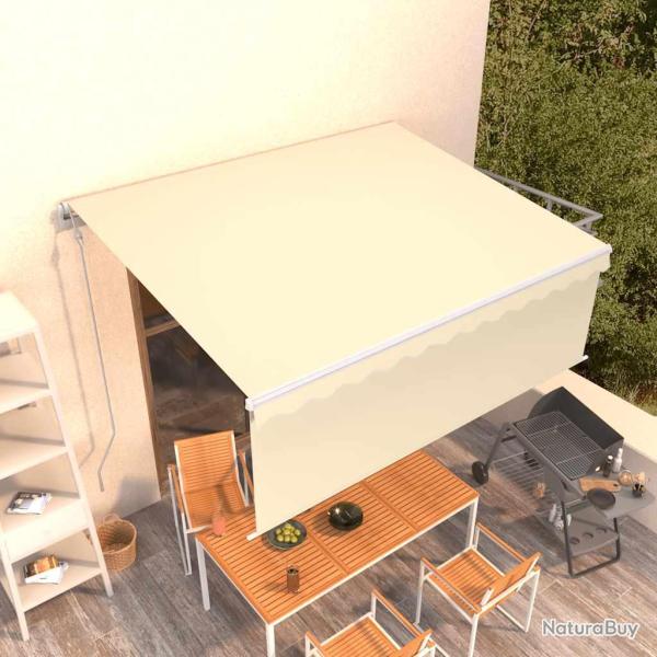Auvent automatique r�tractable avec store 4x3 m Cr�me