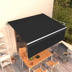 Auvent automatique r&eacute;tractable avec store 4x3 m Anthracite