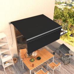 Auvent manuel r&eacute;tractable avec store 3x2,5 m Anthracite