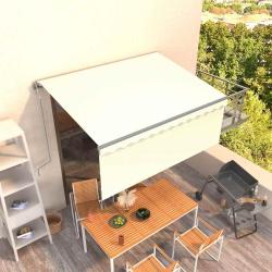 Auvent r&eacute;tractable automatique avec store 3x2,5 m Cr&egrave;me
