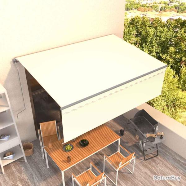 Auvent automatique r�tractable avec store 4x3 m Cr�me