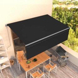 Auvent automatique r&eacute;tractable avec store 4,5x3 m Anthracite