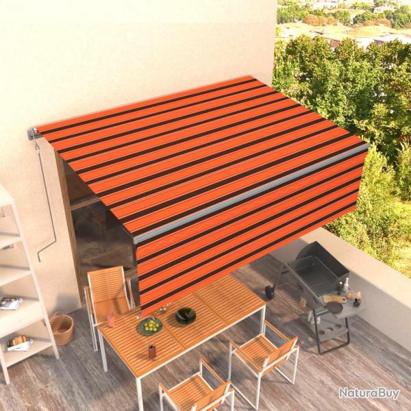 Auvent automatique r�tractable et store 4,5x3m Orange et marron