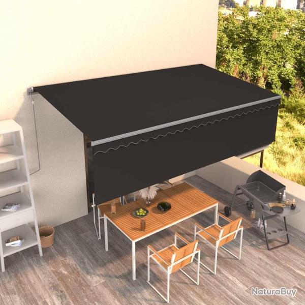 Auvent r�tractable automatique avec store 5x3 m Anthracite