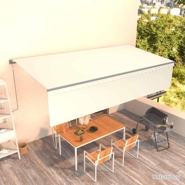 Auvent automatique r�tractable avec store 6x3 m Cr�me