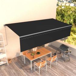 Auvent automatique r&eacute;tractable avec store 6x3 m Anthracite