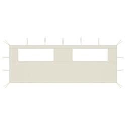 Paroi lat&eacute;rale de belv&eacute;d&egrave;re avec fen&ecirc;tres 6x2 m Cr&egrave;me