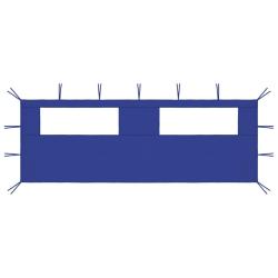 Paroi lat&eacute;rale de belv&eacute;d&egrave;re avec fen&ecirc;tres 6x2 m Bleu