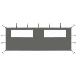 Paroi lat&eacute;rale de belv&eacute;d&egrave;re avec fen&ecirc;tres 6x2 m Anthracite