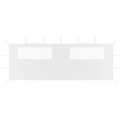 Paroi lat&eacute;rale de belv&eacute;d&egrave;re avec fen&ecirc;tres 6x2 m Blanc