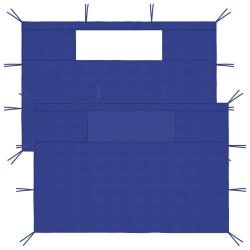 Parois lat&eacute;rales de belv&eacute;d&egrave;re avec fen&ecirc;tres 2 pcs Bleu